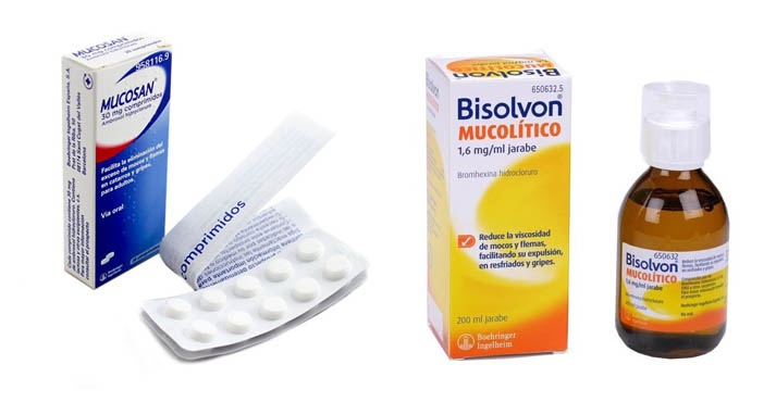 Expectorantes y mucolíticos - Mucosan y Bisolvon